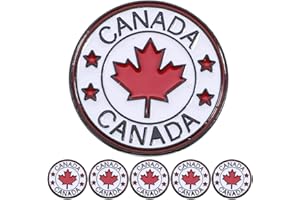 BESPORTBLE 6Pcs Canada Flag Maple Leaf Brooch Pins, Canadian National Lapel Pins for Clothes, Bags, Hats, Patriotic Souvenir 