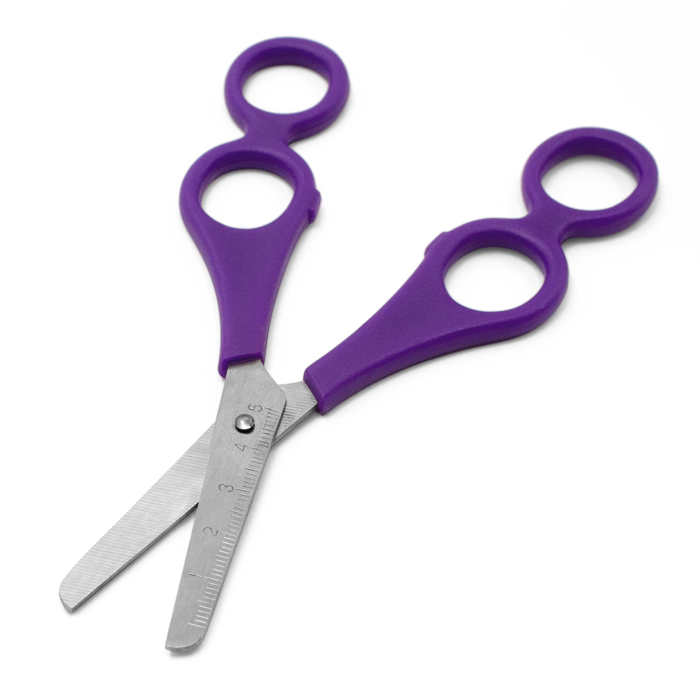 Ashton and Wright - Children's Double Hole Training Scissors - Purple - Right Handed (1)