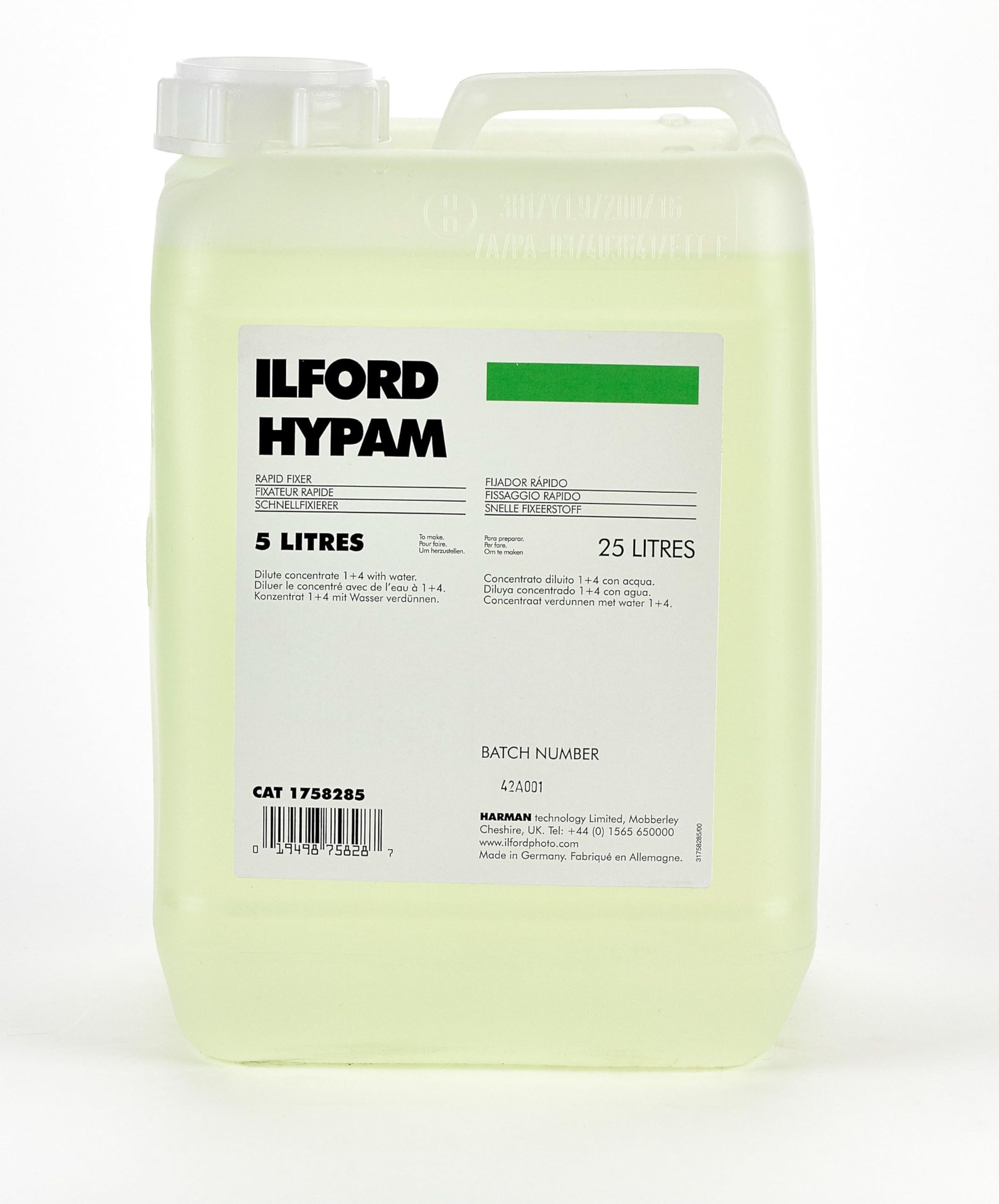 Ilford Hypam Fixer Liquid 5 Litres