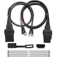 2 Pin Truck and Plow Side Battery Cable Fit for Western Fisher Snow Plow Replace 21294 61169 8274, Power Cable Wire Harness with Dust Cover