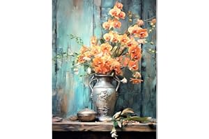 GGANMTERE Paint by Numbers Kit for Adult Beginners, Flower Adult Paint by Numbers on Canvas, Art Paint by Number Kits Unframed Paint by Numbers Kits for Adult Beginner, Easy DIY Paint by Numbers Kit 16X20 inch