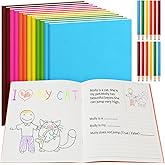 12 Set Blank Story Notebook for Kids with Colored Pencils Blank Books to Write Stories Primary Notebook Preschool Journal Composition Book Classroom Back to School Easter Basket Stuffers