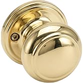 Copper Creek CK2090PB Colonial Door Knob, Dummy Function, 1 Pack, Polished Brass