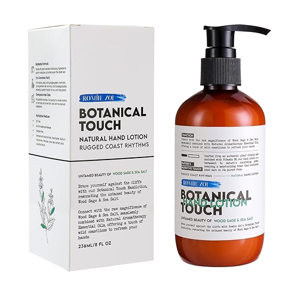 ROMIIE ZOI NATURAL HAND & BODY LOTION BOTANICAL TOUCH – UNTAMED BEAUTY OF WOOD SAGE & SEA SALT- 236 ML / 8 FL OZ