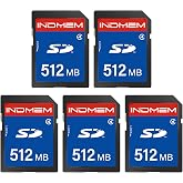 512MB SD Card (5 Pack), SD Flash Memory Cards UHS-I U1 Class 4 High-Speed Full HD Video Compatible with Digital Point-and-Shoot Cameras, HD Camcorders, DSLR and PC