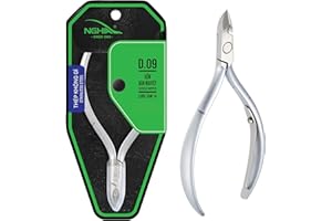 NGHIA Cuticle Nipper - D-09 JAW 14 | Stainless Steel | Durable and Sharp | Ergonomic Design | Grey Plated | Ideal for Salons and Home Use