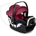 Britax Willow S Infant Car Seat with Alpine Base, ClickTight Technology, Rear Facing Car Seat with RightSize System, Ruby Onyx