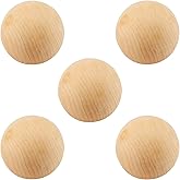 LEXININ 5 PCS 3.5 Inch Craft Wood Ball, 9cm Unfinished Wooden Round Ball, Round Wood Sphere for Crafts, DIY Projects, Decoration