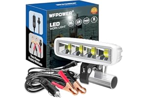 WFPOWER Clamp on Boat Spotlights, Flexible LED Spreader Marine Spotlights Waterproof, 6 inch Deck Dock Spot Light Bar for Boa
