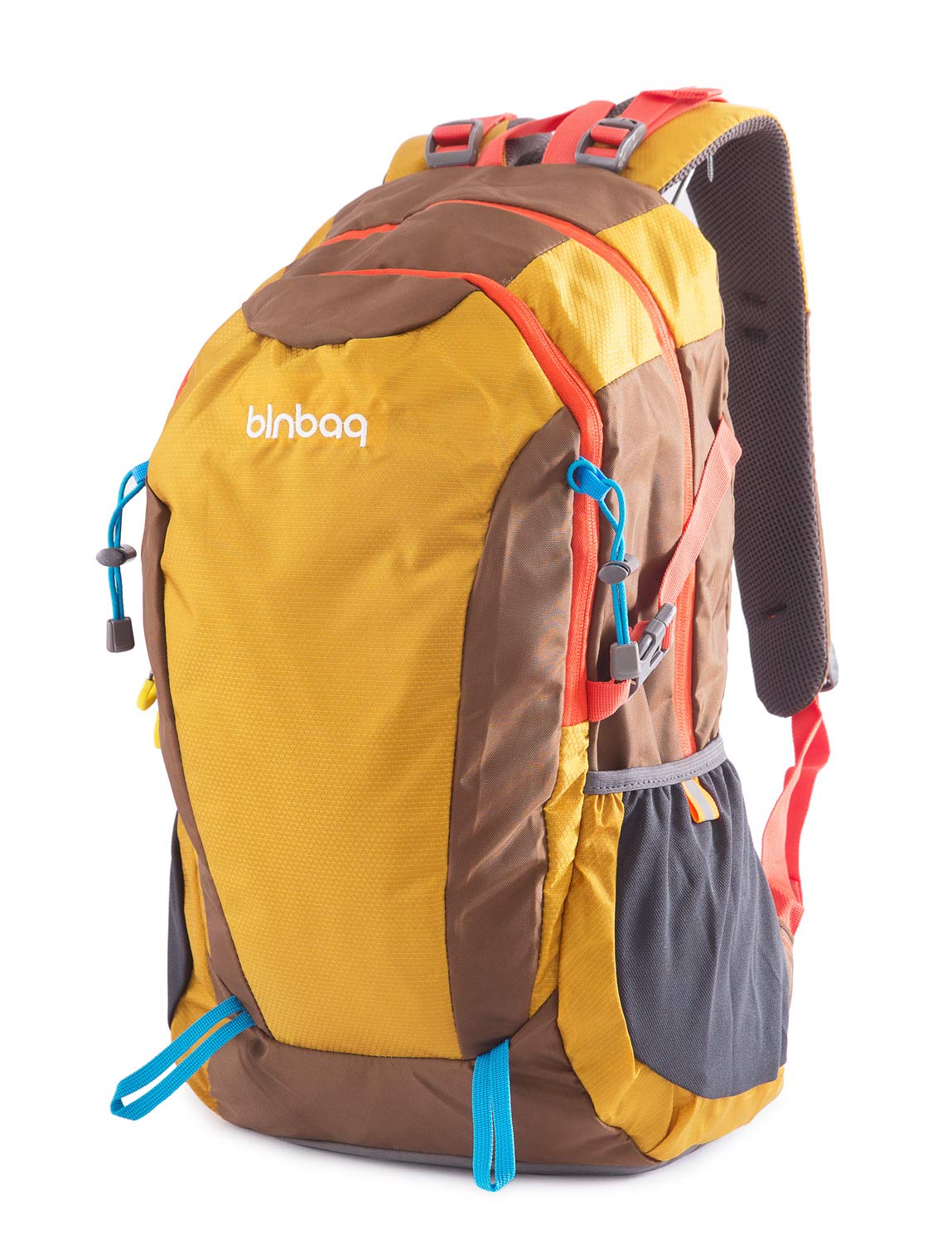 Blnbag S2 - Lightweight Bicycle Backpack, Sports Backpack, Travel Backpack for Camping + Hiking, Backpack Leisure Backpack with 2 Main Compartments, Unisex, 15 Liters, Sahara Gold