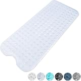 KEPLIN Premium Non-Slip Bath Mat 200 Suction Cups 40x100cm Clear