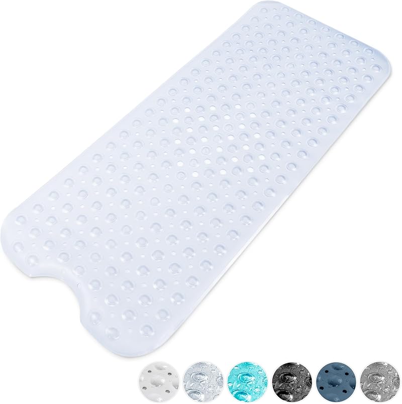 KEPLIN Premium Non-Slip Bath Mat 200 Suction Cups 40x100cm Clear