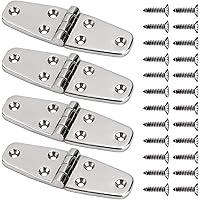 YANYUCB 316 Stainless Steel Boat Hinges - 2.5 Inch Round/Square Marine Hinges For Boats, Yachts, RV