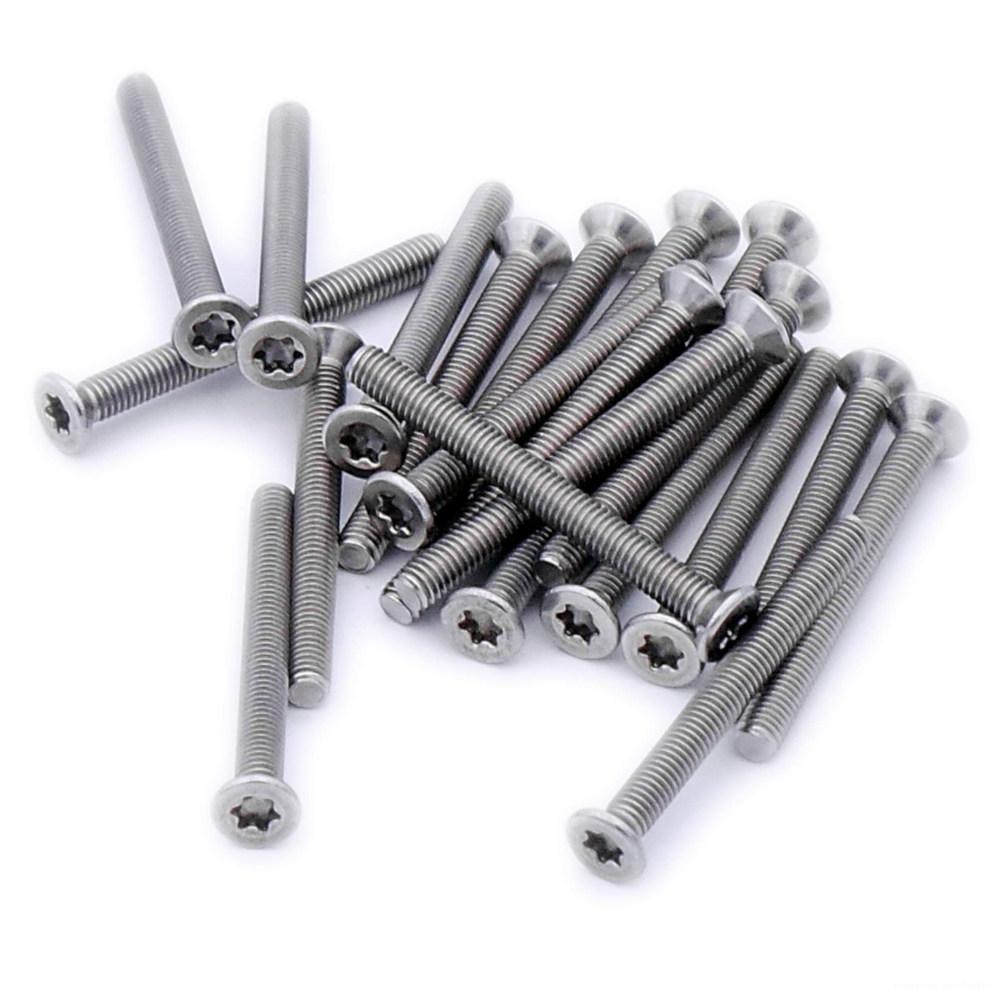 M2.5 (2.5mm x 22mm) TX Socket Countersunk Machine Screw (Bolt) - Stainless Steel (A2) (Pack of 20)