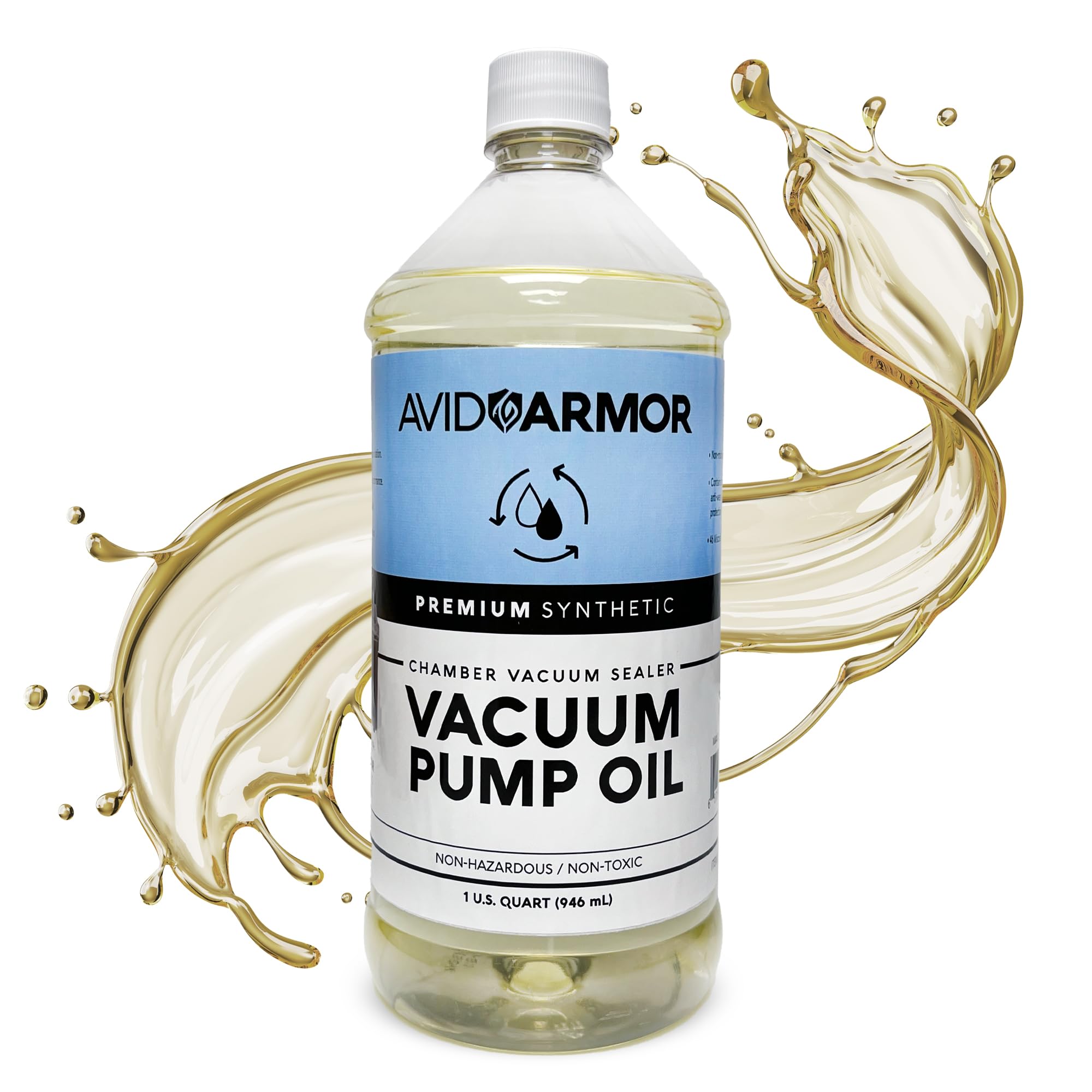 Photo 1 of Avid Armor Premium Synthetic Vacuum Pump Oil – High-Performance 46 Viscosity, 32 oz (1 Quart) for Chamber Vacuum Sealers Machines