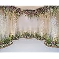 AOFOTO 10x8ft Wedding Backdrop Romance Archway Bridal Shower Flowers Wall Curtain Cradle Ceremony Banner Background for Photography Vinyl Anniversary Birthday Party Decoration Photoshoot Studio Props