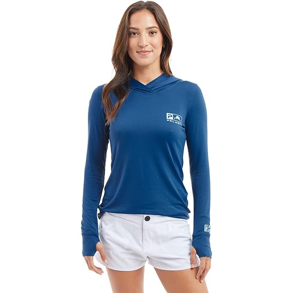 PELAGIC Women's Aquatek V-Neck Fishing Shirt - UPF 50+ Sun Protection With 4-Way Stretch