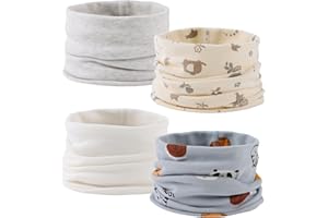 Zsedrut Baby Girls Scarf Toddler Boys Soft Neck Warmer Autumn Winter Infant Cotton Round Scarves