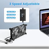 ELUTENG 120mm Dual Row USB Fan 3 Speed 5V Cooling PC Laptop Router PS5 TV Box view 4