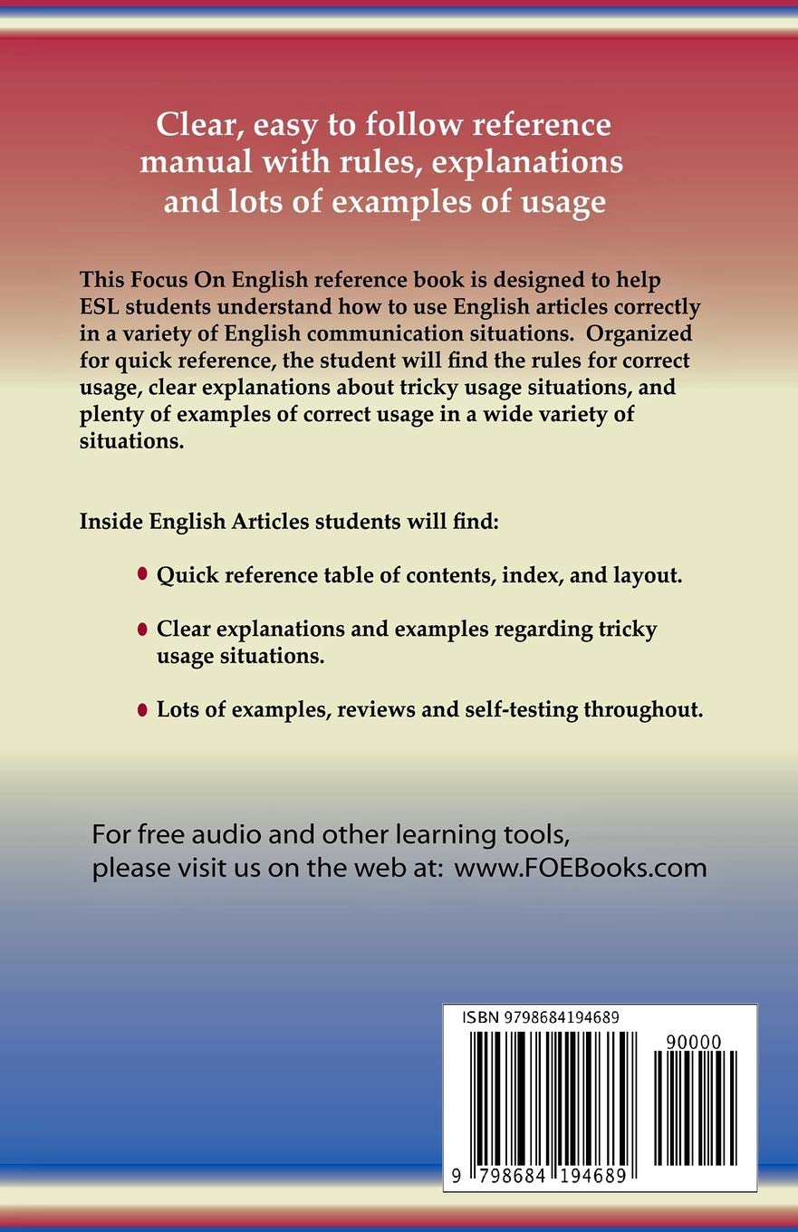 Mastering English Articles A An And The Learn To Use English Articles Correctly In Every English Sentence Celentano Thomas 9798684194689 Amazon Com Books