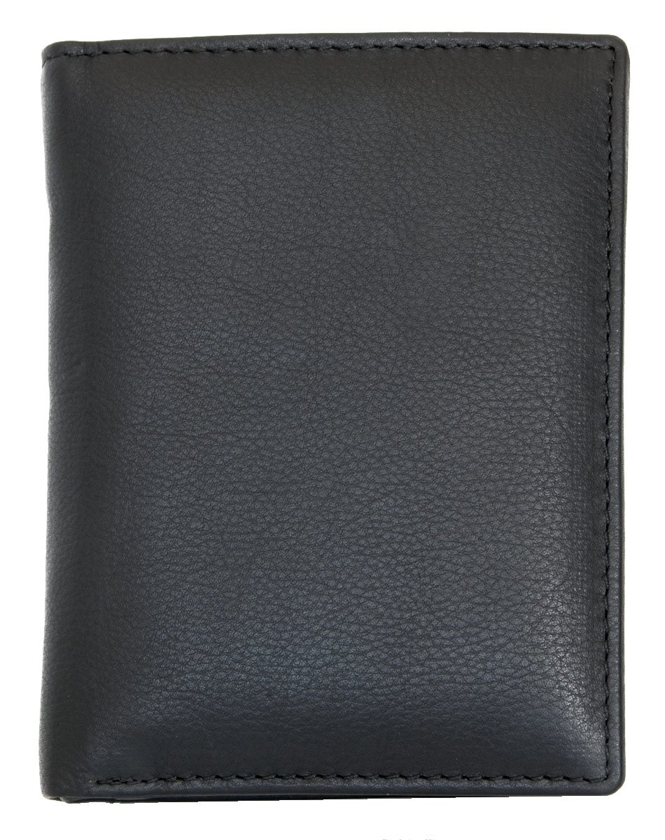 FLW Men's Soft Genuine Leather Wallet with Removable Document Holder