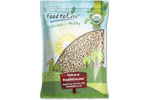 Organic Pine Nuts, 8 Pounds – Non-GMO, Whole Raw Pignolias, Unsalted, No Shell, Vegan, Kosher, Bulk Snack. Rich in Vitamin E,