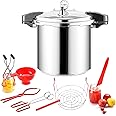 KILOGORGE 24 qt Pressure Canner with Gauge[14.5 PSI],with Canning Supplies 7 pc set,large pressure cooker for canning, its a great helper for both households and businesses used to make canned food