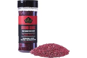 ÇEREZ PAZARI Cerez Pazari Sumac Spice Powder, Turkish Sumac Seasoning, Tangy Lemony Flavor, Middle Eastern And Mediterranean Spices, Gluten-Free, Easy To Use Flapper Spice Cap, 5.2 oz.