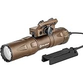 OLIGHT Odin Mini Ultra Compact 1250 Lumens Mlok Tactical Flashlight | 14,400 Candela, 240 Meters, Remote Pressure Switch, IPX8, Magnetic Charging, Slide Rail Mount for Hunting Outdoor Use