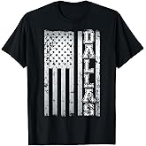 Distressed Dallas Loves America US Flag T-Shirt