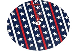 Juhucc Patriotic Christmas Tree Skirt 36 in for Christmas Decorations Skirt Rustic Xmas Holiday New Year Party Tree Mat Decor Indoor Outdoor Christmas Tree Mats