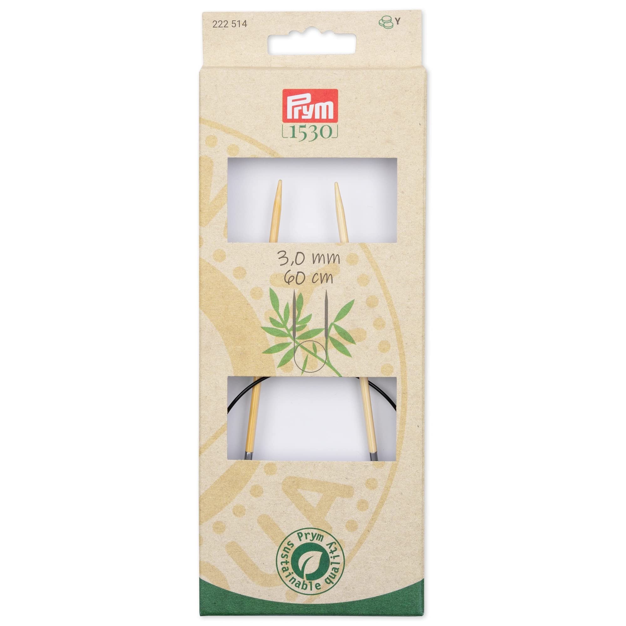 Prym - Prym 1530 Bamboo (60cm, 3.00mm) Circular Knitting Needle - 1 Unit — image 1