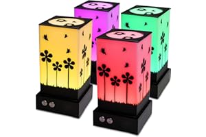 ZOCI VOCI Telepathy® Flora – Long Distance Friendship Lamp® | Stay Connected Wi-Fi Lights | Talk with colors with loved ones staying apart | Unique Gifts for Long Distance Relationship (Set of 4)