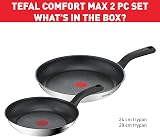 Tefal Comfort Max 24/28cm Stainless Steel Frying Pan Set with Thermo-Spot view 3