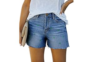 SANMM 2024 Jean Shorts for Women Casual Stretchy Denim Summer Hot Short