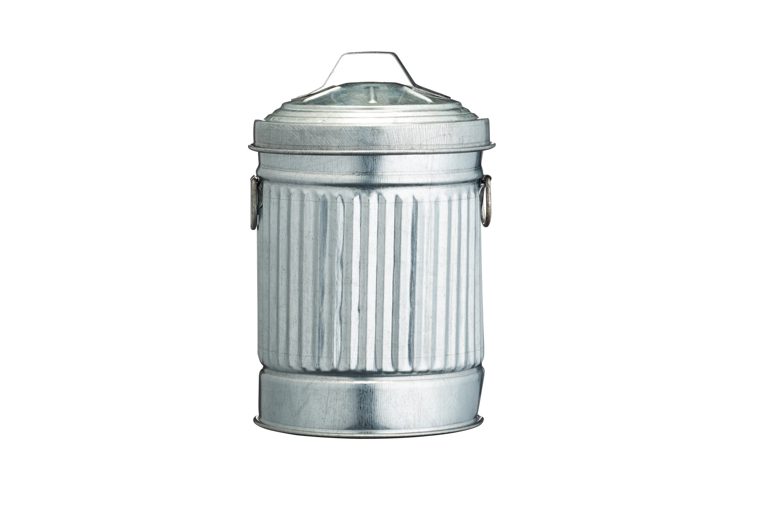 Artesà Dustbin-Style Mini Steel Chip Serving 'Basket', 9 x 9 x 13 cm (3.5" x 3.5" x 5"), Silver