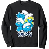 The Smurfs Group Picture Retro Cartoon Sweatshirt