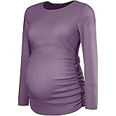 Smallshow Women's Maternity Sweater Shirt Long Sleeve Pregnancy Top Clothes