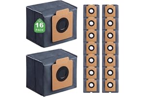 VENDGATRRE 16 Pack Replacement Dust Bag Compatible with Eufy Clean X8 Pro X10 Pro Omni, 2.5L Vacuum Robot Cleaner Bags, Self-Empty Station Accessories Part