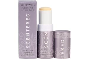 Scentered Aromatherapy Balm Stick - Sleep Well Lavender Essential Oil Roll On to Help Sleep - All Natural Sleep Aid with Palmarosa & Ylang Ylang - Aromatherapy Gifts for Women - Mothers Day Gift Ideas