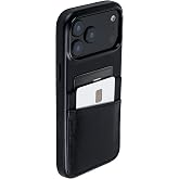 Dockem Leather Wallet Case for iPhone 17 Pro Max with Card Holders, Black | Genuine Leather Card Case with 2 Stitched-On Credit Card Slots, Capacitive Camera Button, Metal Camera Ring / Buttons, M2GL