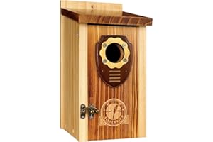 SISTERBIRD Bird Houses for Outside, Premium Wooden Bluebird Houses for Outside, Assembly Birdhouses for Outdoors, Weatherproof Bird House, Bluebird Finch Swallow Wren Chickadee