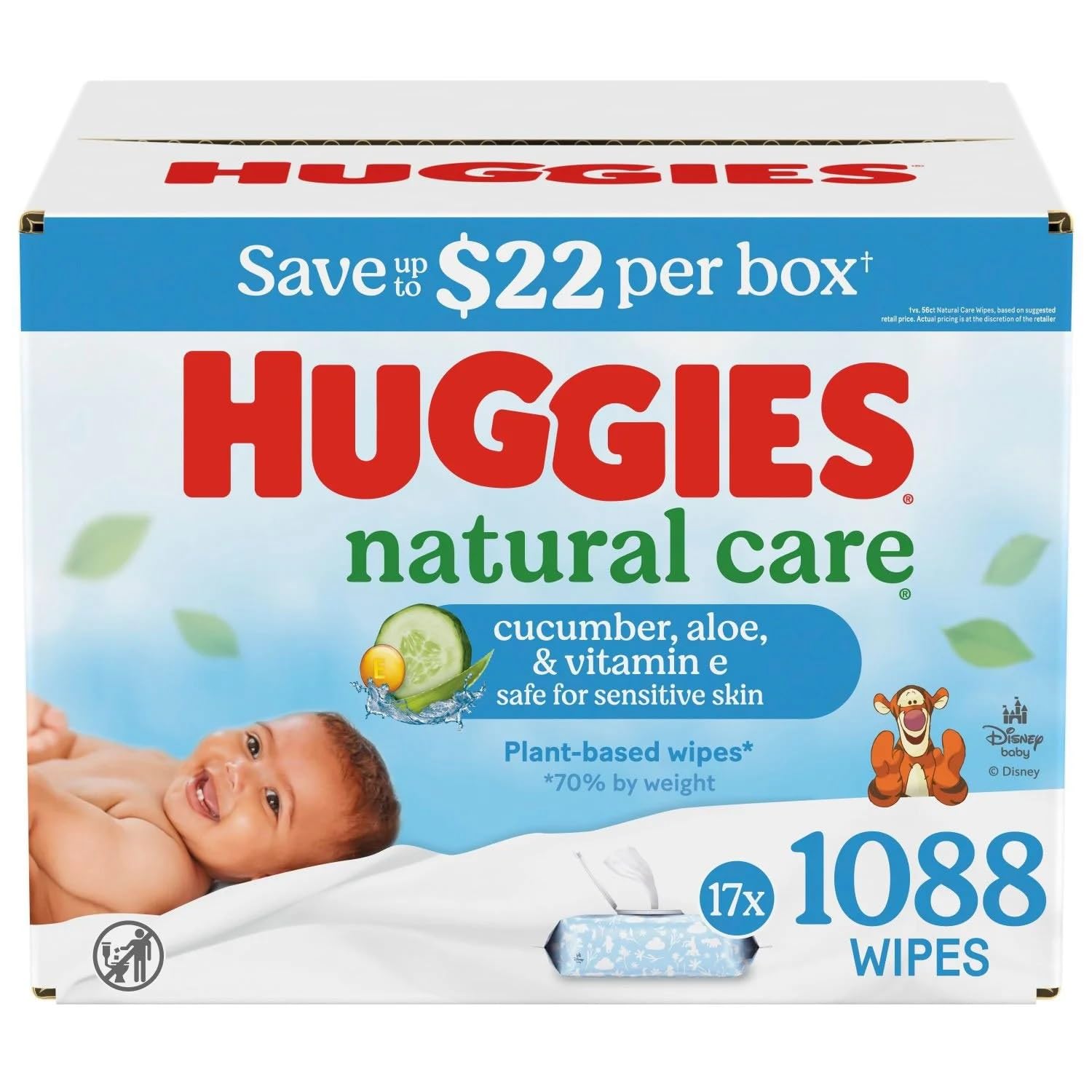 Photo 1 of Huggies Natural Care Baby Wipe Refill, Refreshing Clean (1,088 Count)