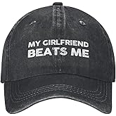 My Girlfriend Beats Me Cap for Trucker Adjustable Baseball Hat Cute Hat Black Baseball Cap