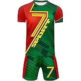 KHIGSJDG Boys Soccer Jerseys Kids Jersey Outfits Youth Football Training Uniform Fans Basketball Sport Short Set