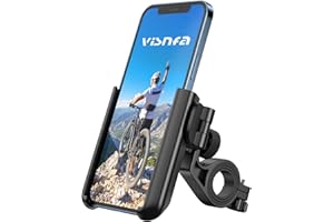 visnfa Upgraded Bike Phone Mount 360° Rotatable Universal Bicycle Motorcycle Scooter Bike Accessories Handlebar Phone Clip Holder for Any Smartphones Between 3.5 and 7.0 inches