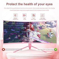 DJiEX 34 inch Pink Ultrawide Curved Computer Gaming