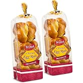 Kosher Braided Challah Rolls | Traditional, Fresh &amp; Delicious | Great for Shabbat or any Holiday | Kosher, Dairy &amp; Nut Free | 2-13 oz Packs with 6 Challah Rolls Included Per Pack | Stern's Bakery