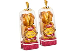Kosher Braided Challah Rolls | Traditional, Fresh & Delicious | Great for Shabbat or any Holiday | Kosher, Dairy & Nut Free | 2-13 oz Packs with 6 Challah Rolls Included Per Pack | Stern's Bakery
