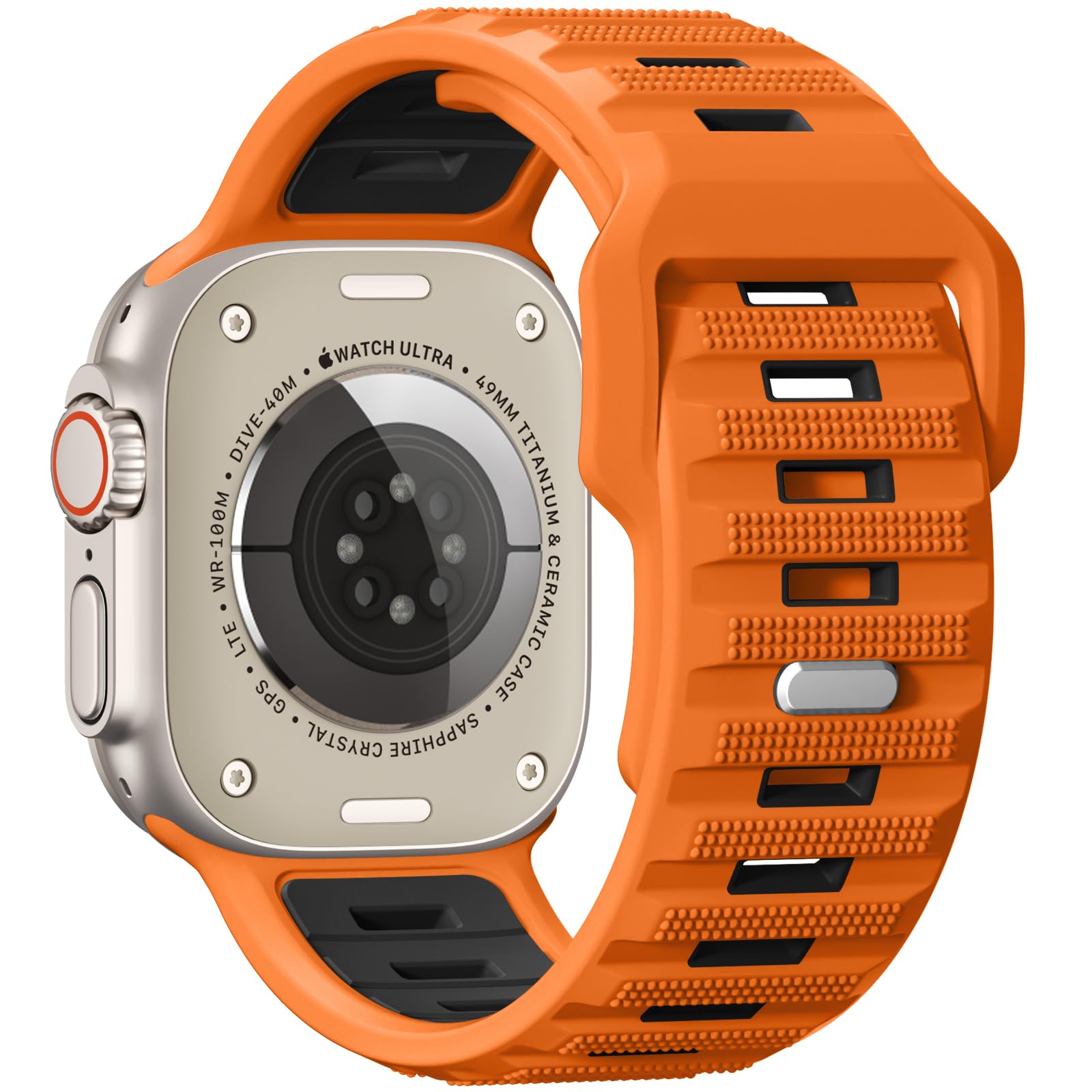 Sport Bands Compatible with Apple Watch Ultra 3/Ultra/Ultra 2 Band, Apple Watch Bands for Men 49mm 46mm 45mm 44mm 42mm, Silicone Loop Wide Waterproof Strap for iWatch Series 11 10 9 8 7 6 5 4 SE 3 2 1